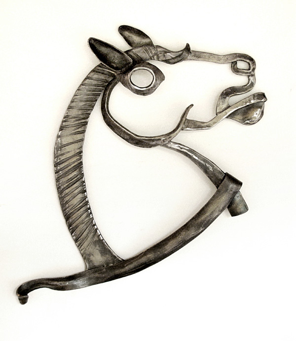 'Bucephalus Wall Relief Sculpture'. By Dimitri Gerakaris. Hand-forged Iron. 2010