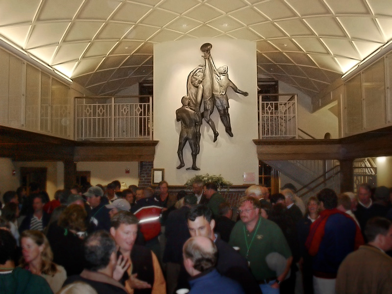 'Dartmouth College Rugby Clubhouse Wall Relief Sculpture - Hanover, NH'. By Dimitri Gerakaris. Hand-forged Iron. 2005